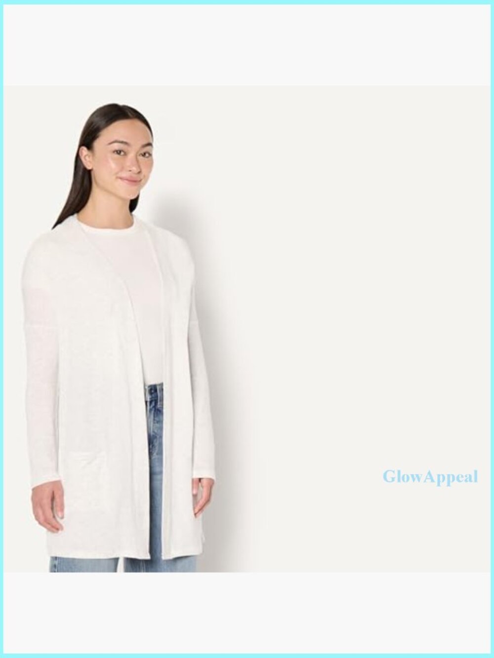 Relaxed Fit Open Front Cardigan Lightweight Cotton Blend Jersey Lounge Wear - Picture 2 of 7